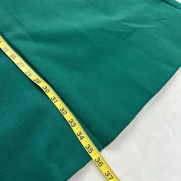 Women's Size XL Long Pea Coat Emerald Green Dressy Coat Preppy Casual Spring - Picture 9 of 9